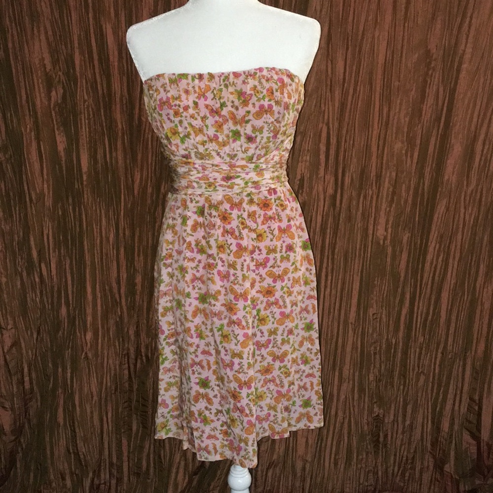 Nanette Lepore Retro Butterfly Silk Dress